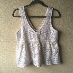 Cotton Eyelet Tank